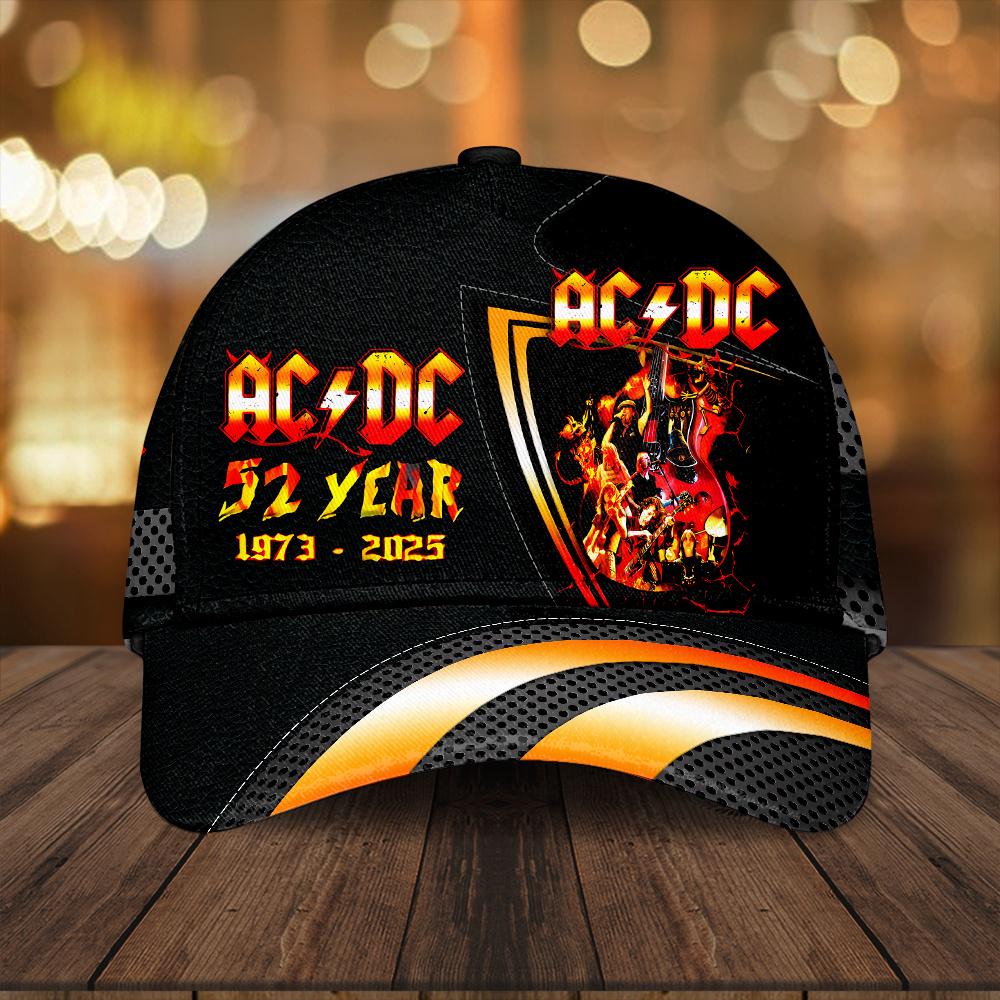 ACDC Music 52 Year 1973-2025 Classic Baseball Cap For Fans ACDC Music 52 Year 1973-2025 Classic Baseball Cap For Fans