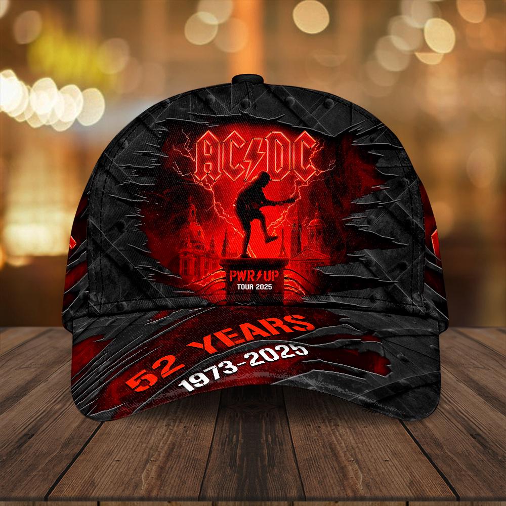 ACDC PWR Tour 1973-2025 Classic Baseball Cap For Fans ACDC PWR Tour 1973-2025 Classic Baseball Cap For Fans
