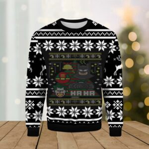 Action Figure Batman And Joker Ugly Merry Christmas Sweater