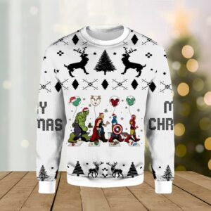 Avengers Superhero Merry Christmas Ugly Sweater