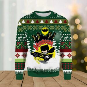 Batman Vrooom Ugly Merry Christmas Sweater