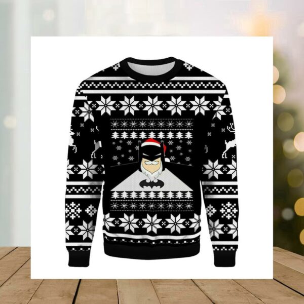 Black Batman Merry Christmas Ugly Sweater