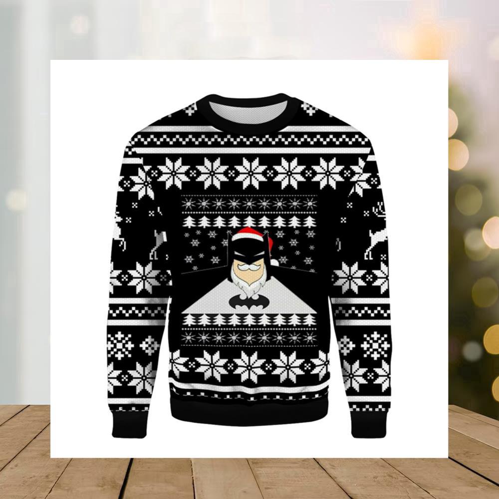 Black Batman Merry Christmas Ugly Sweater Black Batman Merry Christmas Ugly Sweater