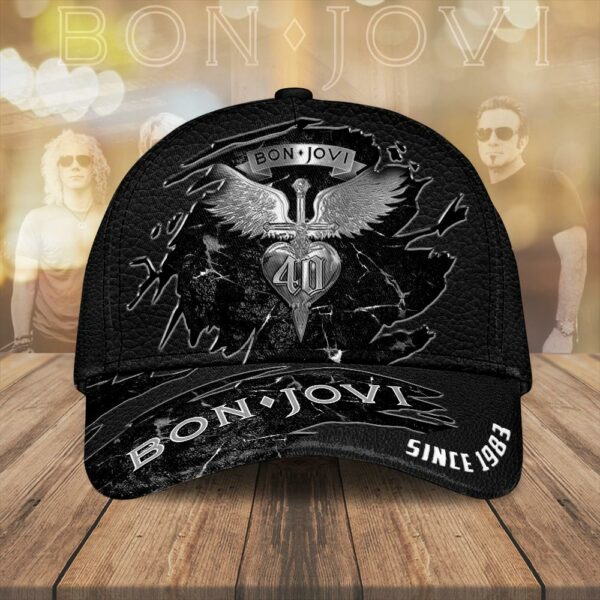 Bon Jovi Music Pattern Baseball Cap Print For Fans