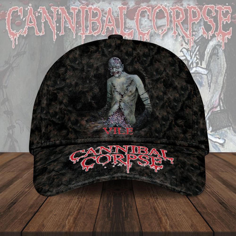 Cannibal Corpse Music Pattern Baseball Cap Print For Fans Cannibal Corpse Music Pattern Baseball Cap Print For Fans