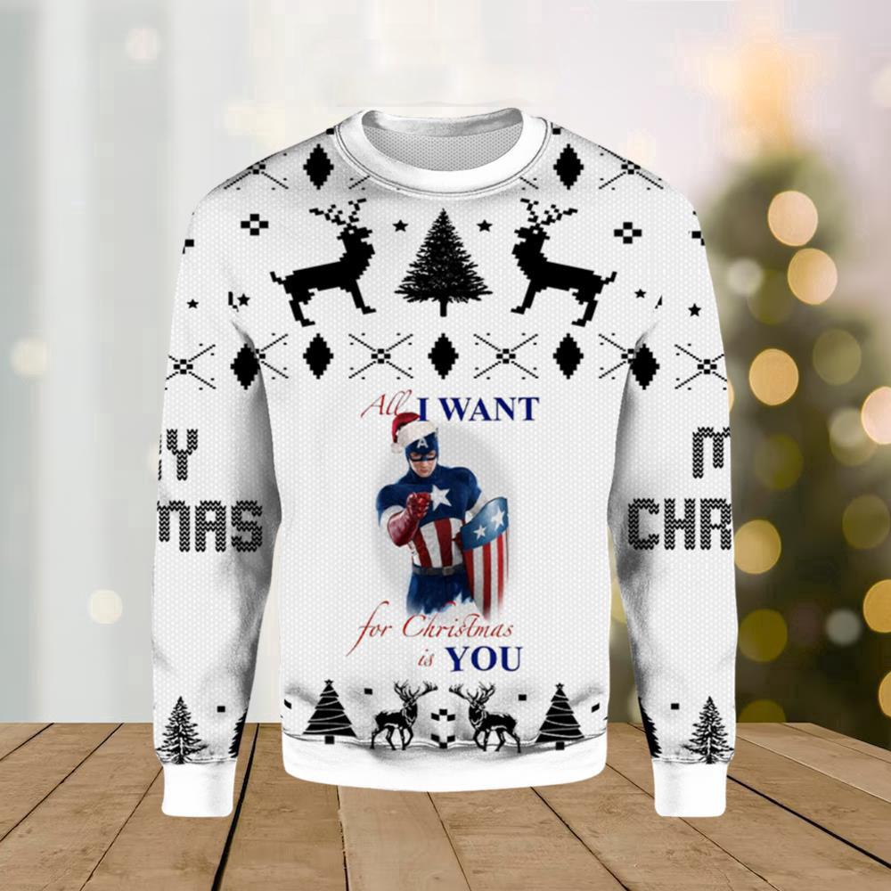 Captain America Marvel Ugly Merry Christmas Sweater Captain America Marvel Ugly Merry Christmas Sweater