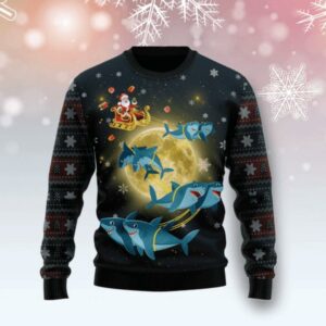 Citybarks Santa Shark For Merry Christmas, Ugly Merry Christmas Sweater