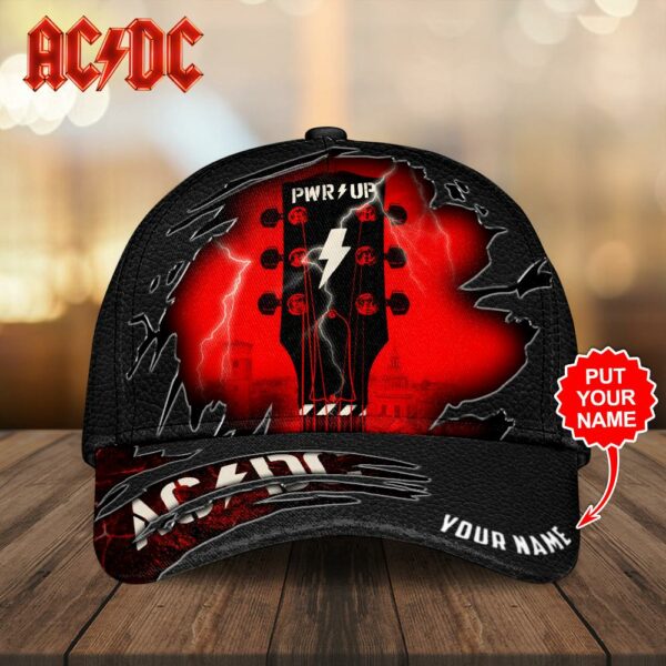 Custom Name ACDC Music Guitar Classic Baseball Cap