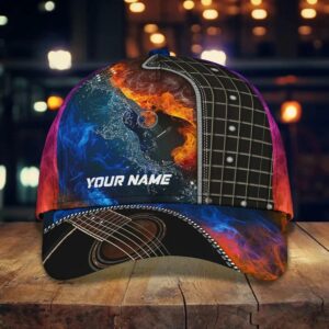 Custom Name Guitar Lover Classic Baseball Cap