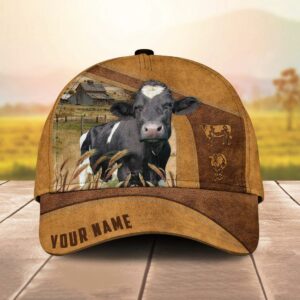 Custom Name Holstein Cattle Classic Baseball Cap