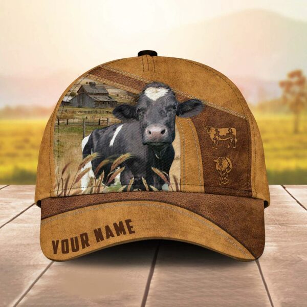 Custom Name Holstein Cattle Classic Baseball Cap