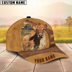 Custom Name Jersey Cow Classic Baseball Cap