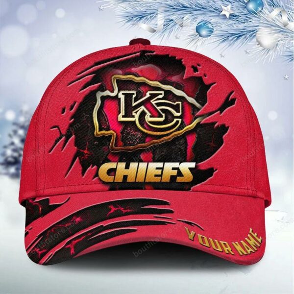 Custom Name Kansas City Chiefs NFL Team Classic Baseball Cap