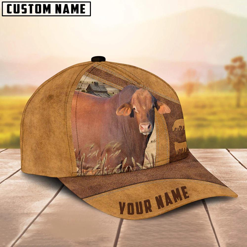 Custom Name Red Brangus Classic Baseball Cap Custom Name Red Brangus Classic Baseball Cap