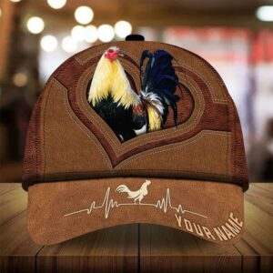 Custom Name Rooster Heartbeat Classic…