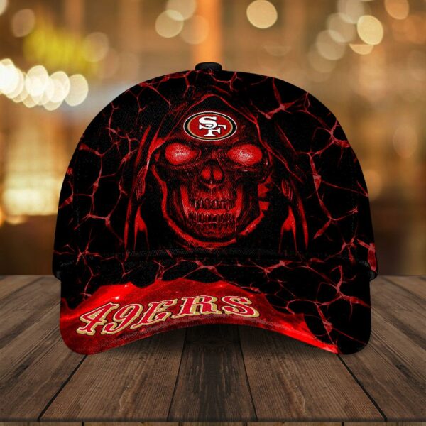 Custom Name San Francisco 49ers NFL Skull Classic Baseball Cap