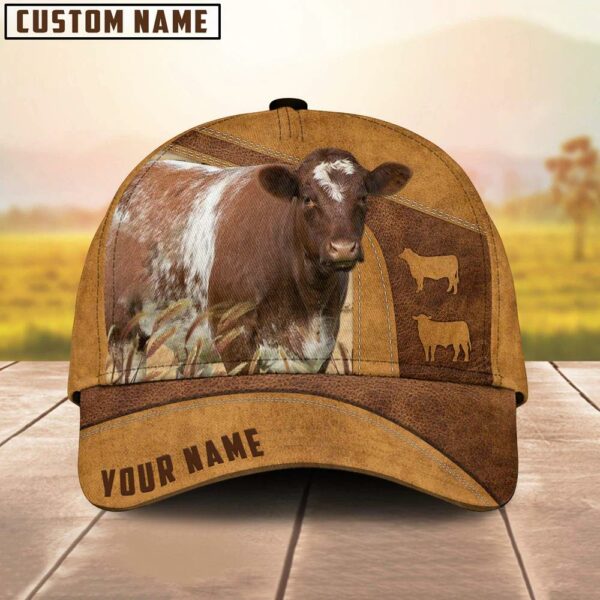Custom Name Shorthorn Cattle Classic Baseball Cap