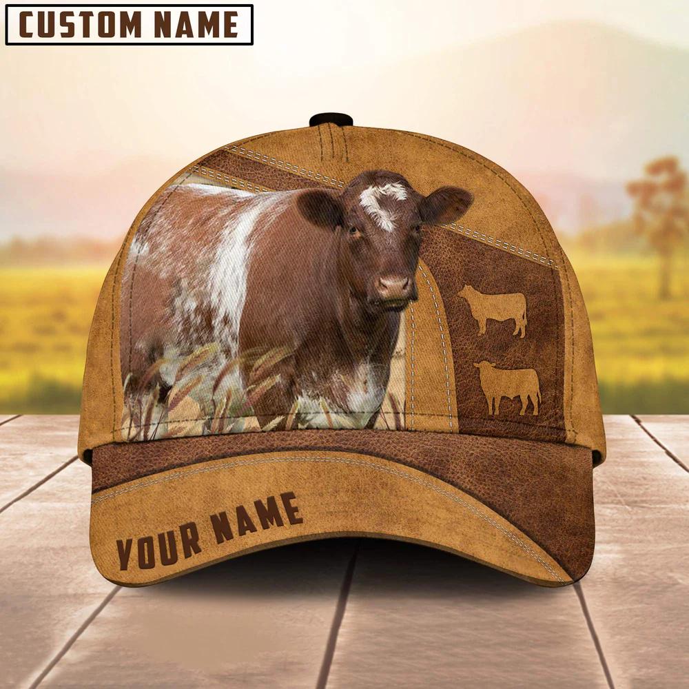 Custom Name Shorthorn Cattle Classic Baseball Cap Custom Name Shorthorn Cattle Classic Baseball Cap
