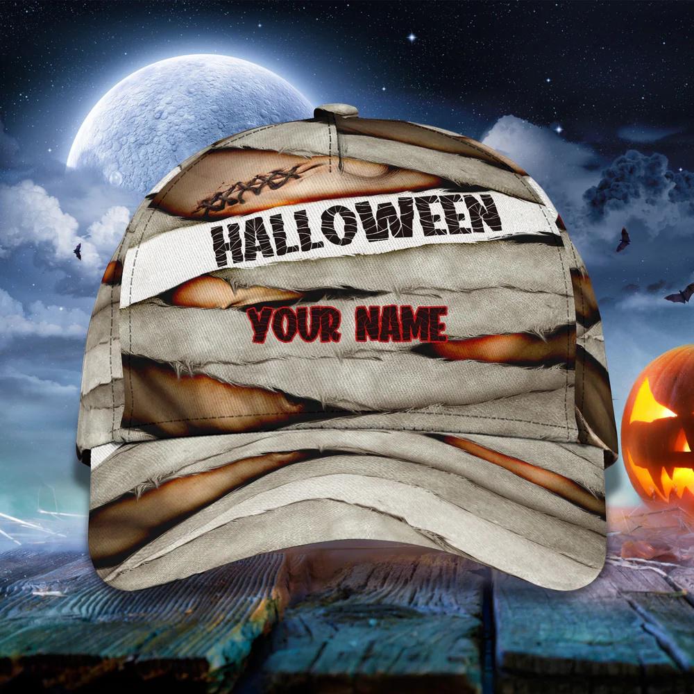 Custom Name The Mummy Halloween Classic Baseball Cap Custom Name The Mummy Halloween Classic Baseball Cap