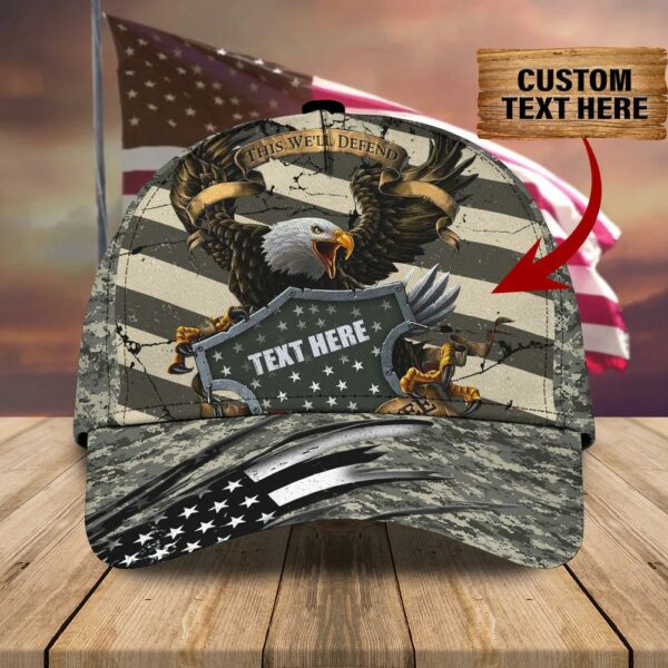 Custom Name Veteran Classic Baseball Cap