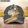 Custom Name White Brahman Classic Baseball Cap