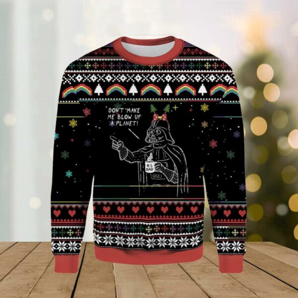 Darth Vader Don’t Make Me Blow Up a Planet ! Ugly Merry Christmas Sweater