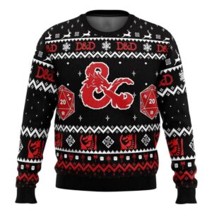 D&D Dungeons and Dragons Ugly Merry Christmas Sweater