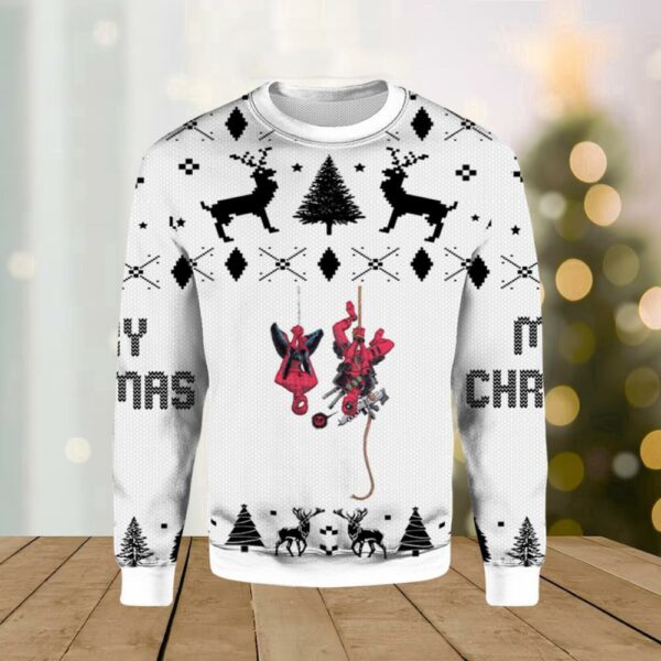 Deadpool And Spider Man Ugly Merry Christmas Sweater