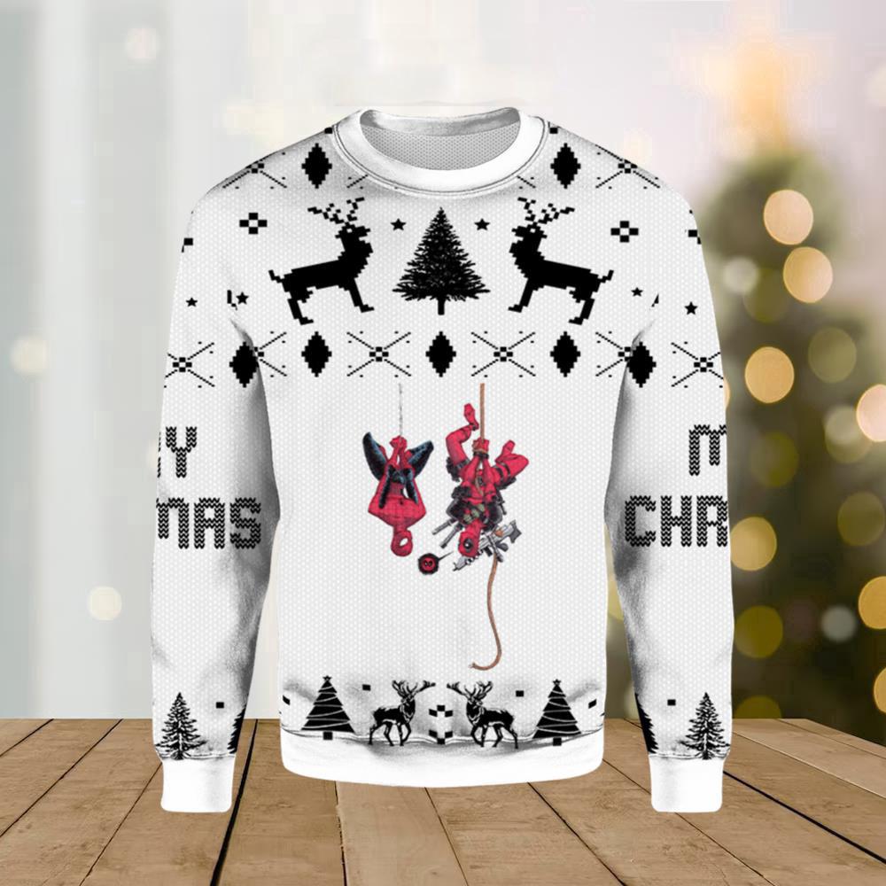 Deadpool And Spider Man Ugly Merry Christmas Sweater Deadpool And Spider Man Ugly Merry Christmas Sweater