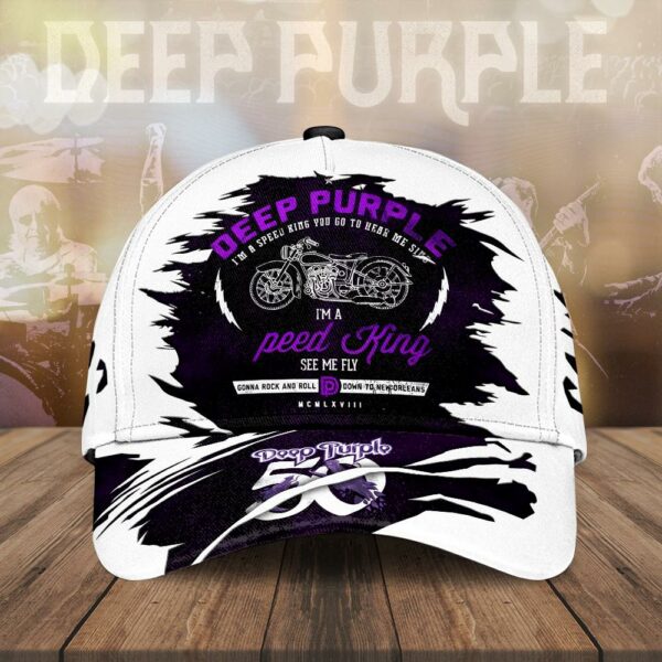 Deep Purple Music Pattern Baseball Cap Print For Fans