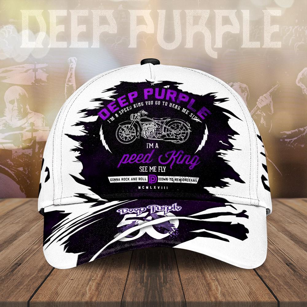 Deep Purple Music Pattern Baseball Cap Print For Fans Deep Purple Music Pattern Baseball Cap Print For Fans