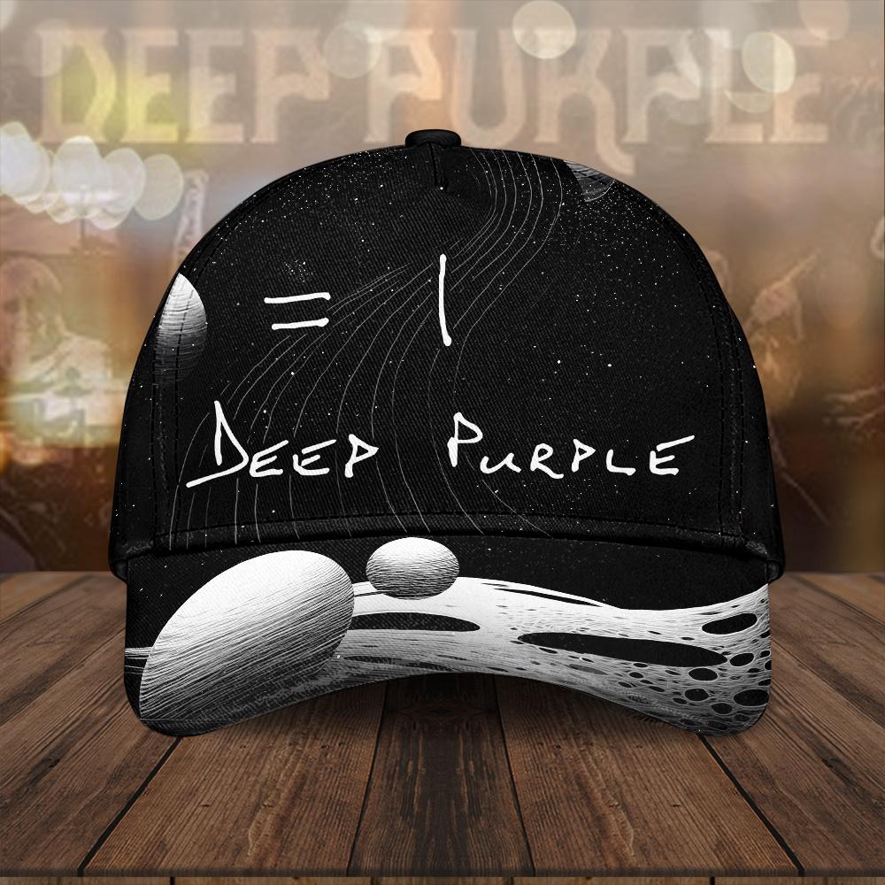 Deep Purple Pattern Baseball Cap Print For Fans Deep Purple Pattern Baseball Cap Print For Fans
