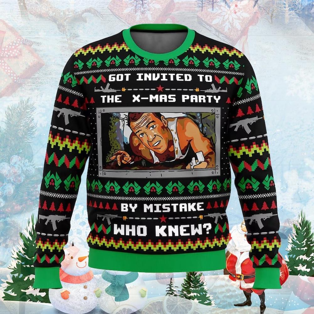 Die Hard Ugly Merry Christmas Sweater Nakatomi Plaza 2 Die Hard Ugly Merry Christmas Sweater Nakatomi Plaza 2