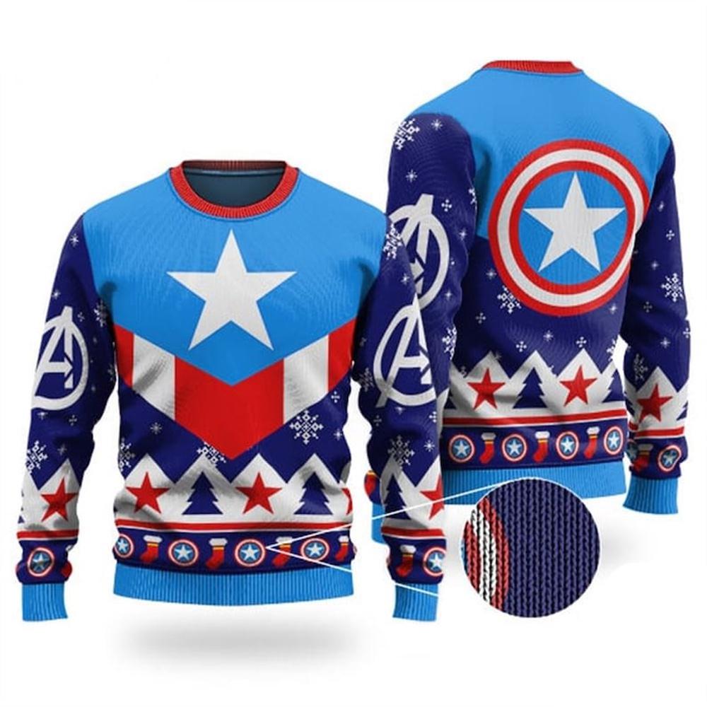 Dope Captain America personalize ugly sweater Dope Captain America personalize ugly sweater