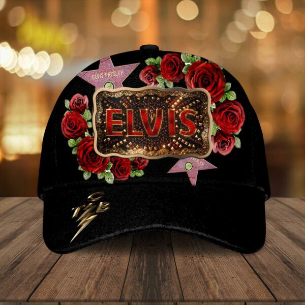 Elvis Presley Rose Classic Baseball Cap For Fans