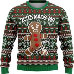 Gingerbread Man Ugly Merry Christmas…