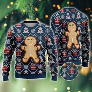 Gingerbread Man Ugly Merry Christmas…