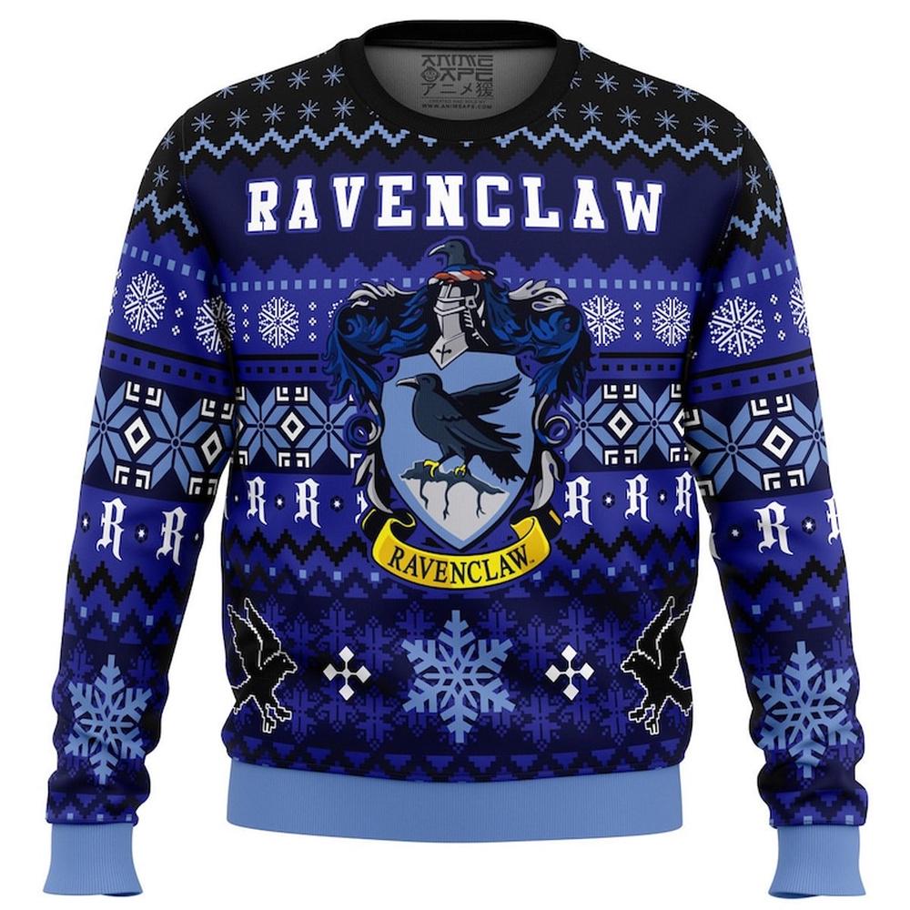 Harry Potter Ravenclaw House Ugly Merry Christmas Sweater Harry Potter Ravenclaw House Ugly Merry Christmas Sweater