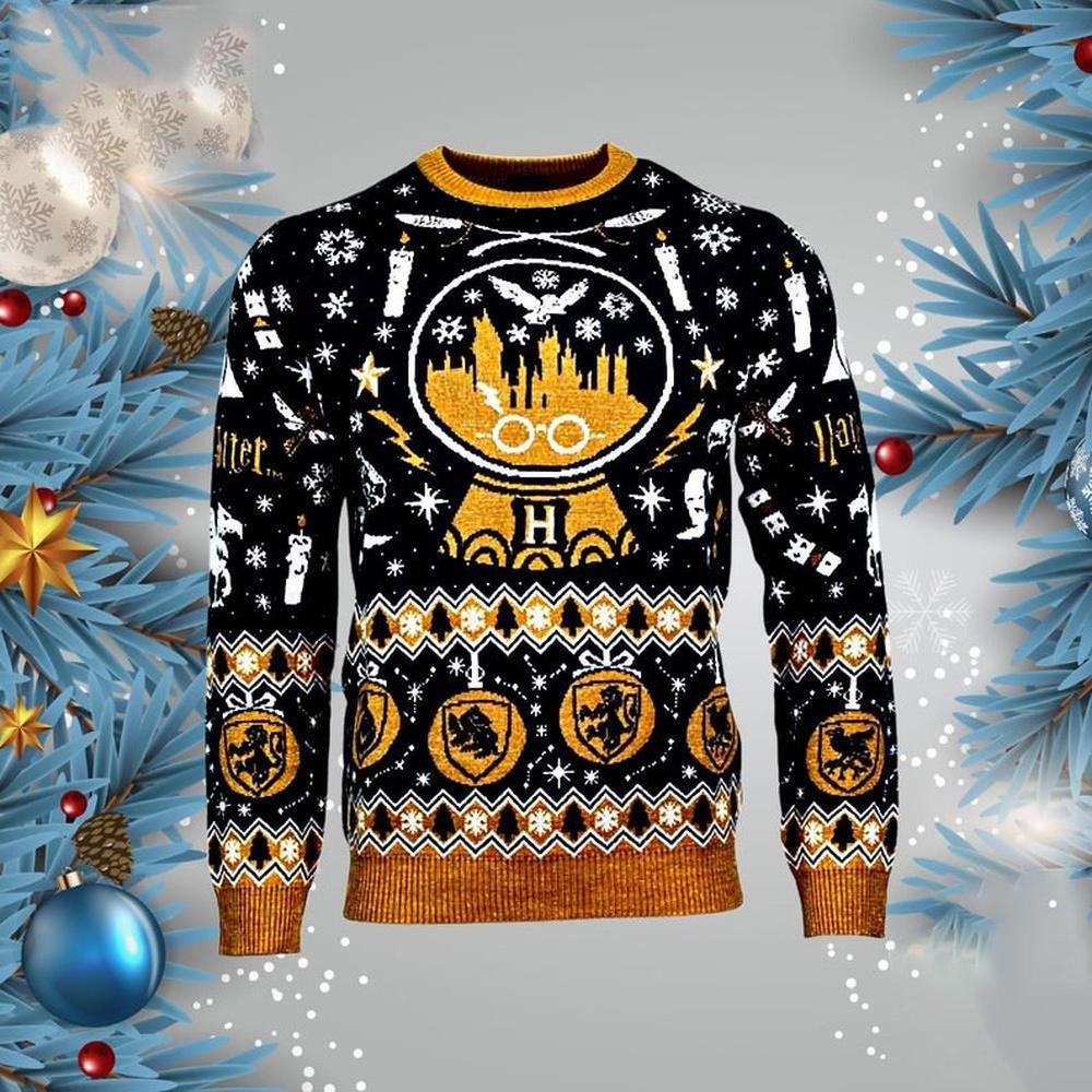 Harry Potter Snow Globe Merry Christmas Ugly Merry Christmas Sweater Harry Potter Snow Globe Merry Christmas Ugly Merry Christmas Sweater