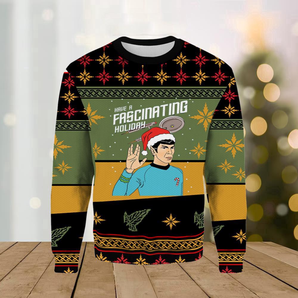 Have A Fancinating Holiday Star Trek Ugly Merry Christmas Sweater Have A Fancinating Holiday Star Trek Ugly Merry Christmas Sweater