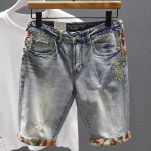 Man Denim Shorts Selvedge Multi Color Short Jeans Pants for Men Graphic Ripped Luxury Jorts Distressed Harajuku Xl Xxxl Buttons 2 kf S26cde96dfe0e4d878d5c80178dfe23f0i