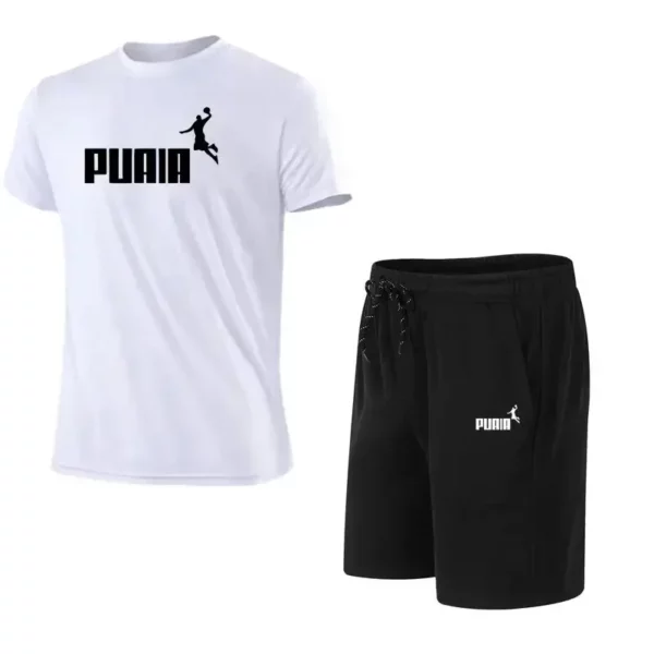 Men’s summer sportswear tops, T-shirts, sports shorts, 2025 new T-shirt sets, quick-drying clothes