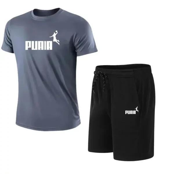Men’s summer sportswear tops, T-shirts, sports shorts, 2025 new T-shirt sets, quick-drying clothes