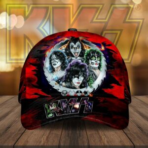 Kiss Face Baseball Cap Print…