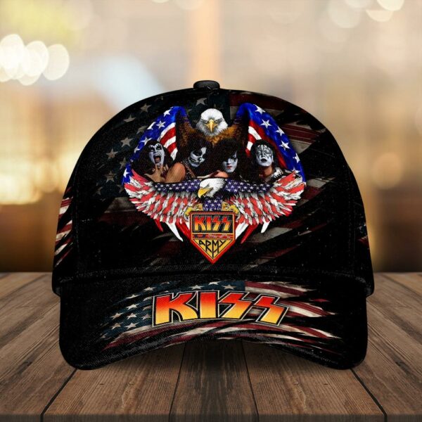 Kiss Music Eagle US Flag Classic Baseball Cap For Fans
