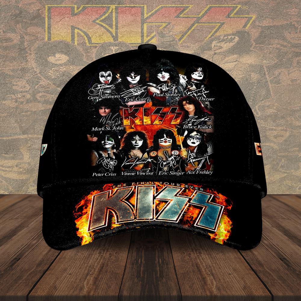 Kiss Signature Baseball Cap Print For Fans Kiss Signature Baseball Cap Print For Fans