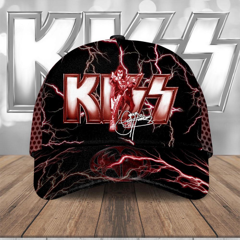 Kiss Signature Thunder Baseball Cap Print For Fans Kiss Signature Thunder Baseball Cap Print For Fans