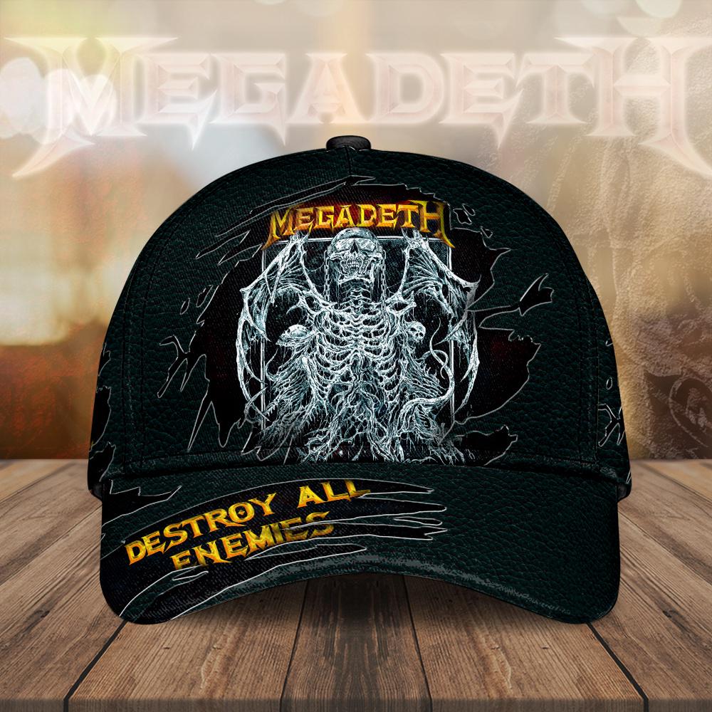 Megadeth Music Destroy All Enemies Baseball Cap Print For Fans Megadeth Music Destroy All Enemies Baseball Cap Print For Fans