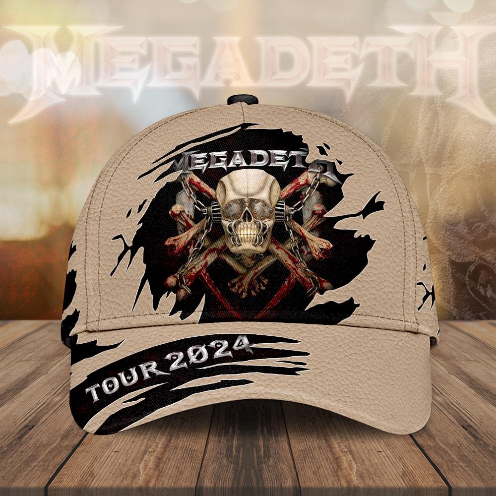 Megadeth Music Tour Baseball Cap Print For Fans Megadeth Music Tour Baseball Cap Print For Fans