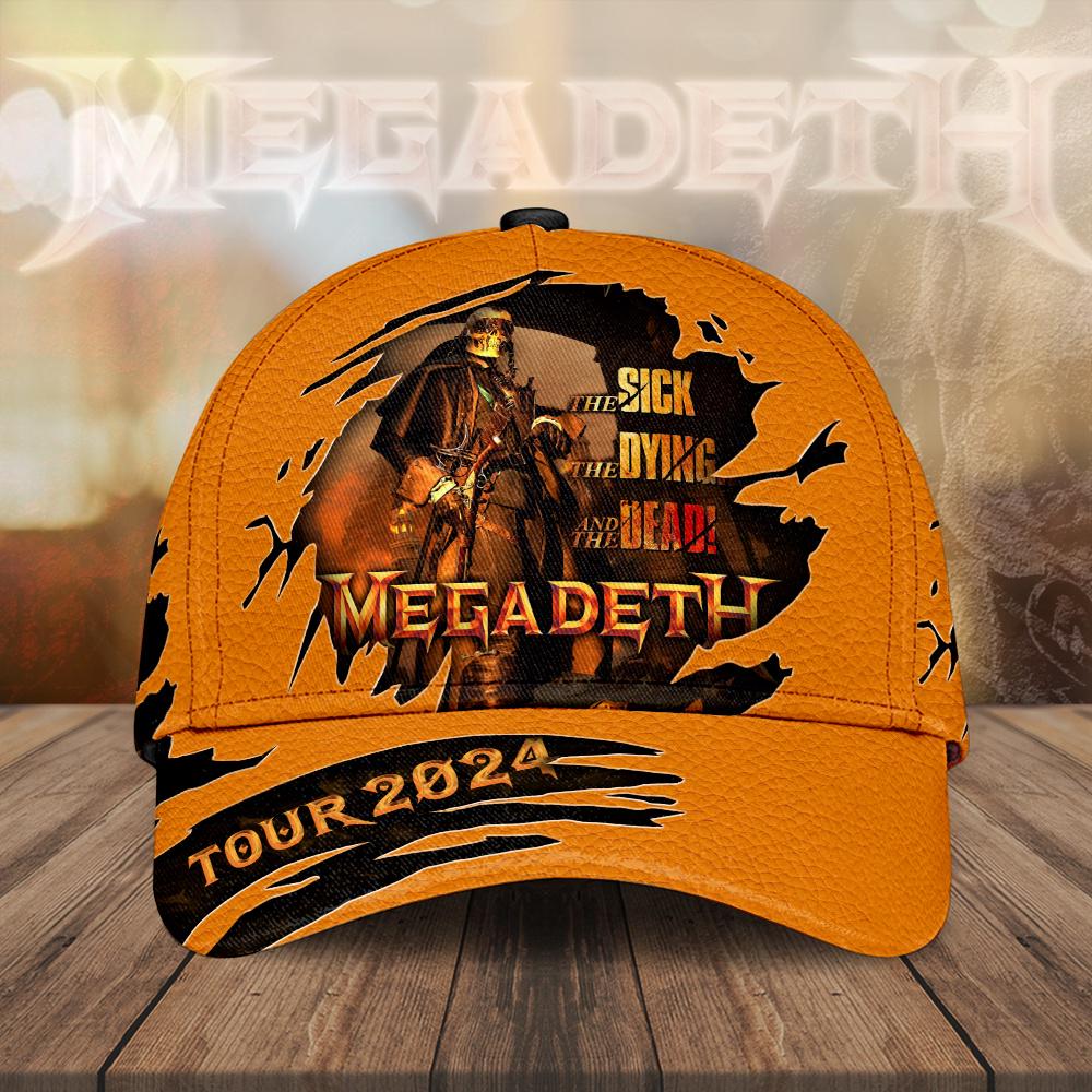 Megadeth The Sick The Dying And The Dead Baseball Cap Print For Fans Megadeth The Sick The Dying And The Dead Baseball Cap Print For Fans